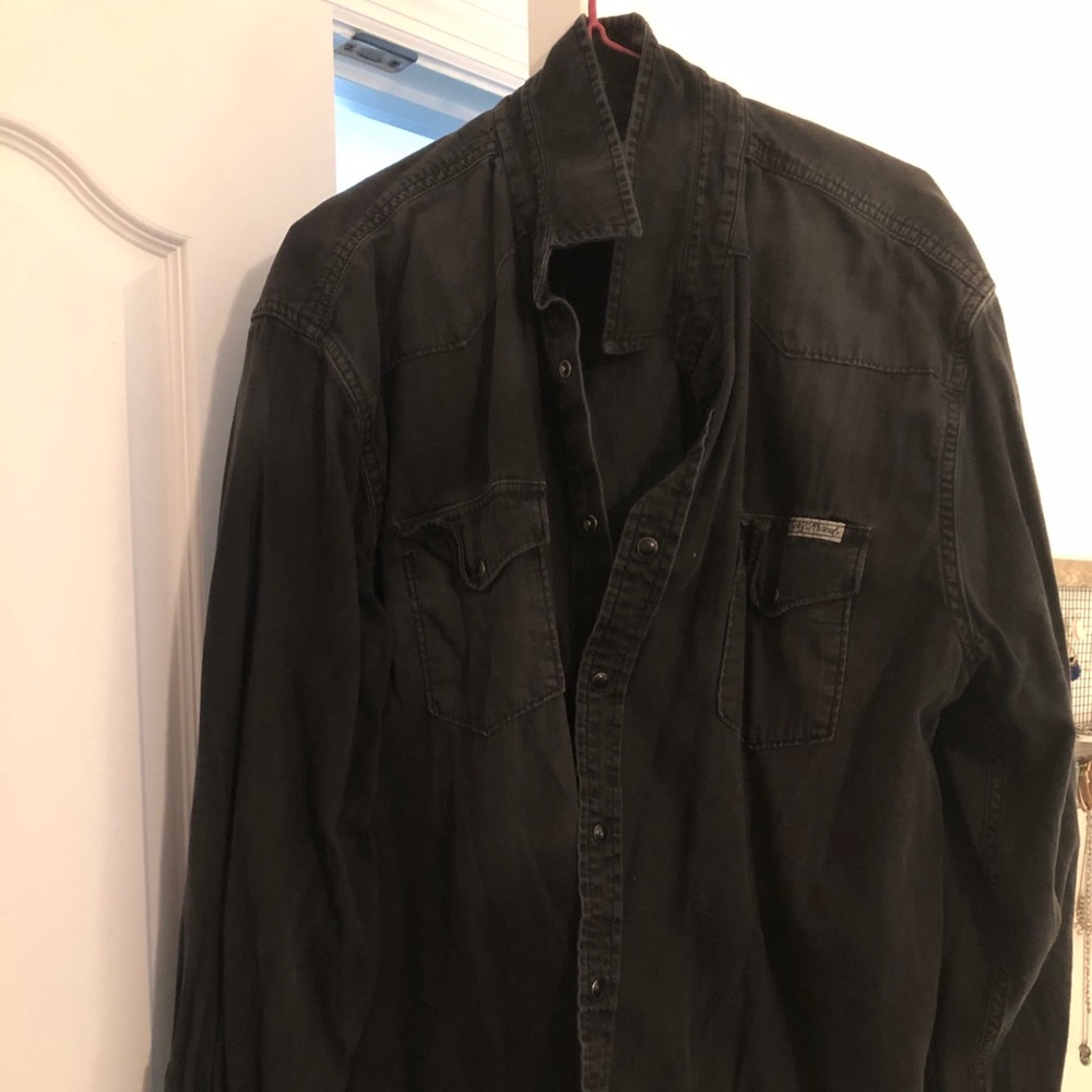 Lucky Brand Men’s black denim shirt